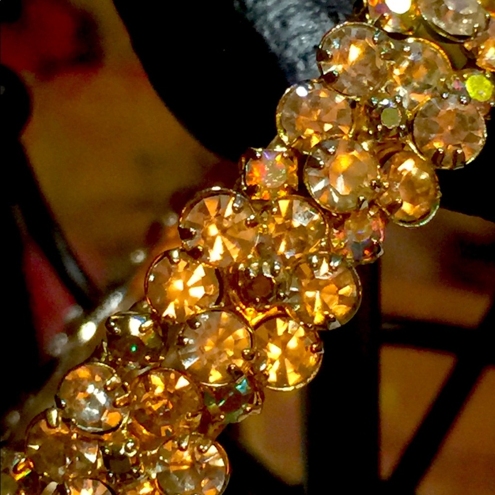Gold & White Iridescent Bracelet